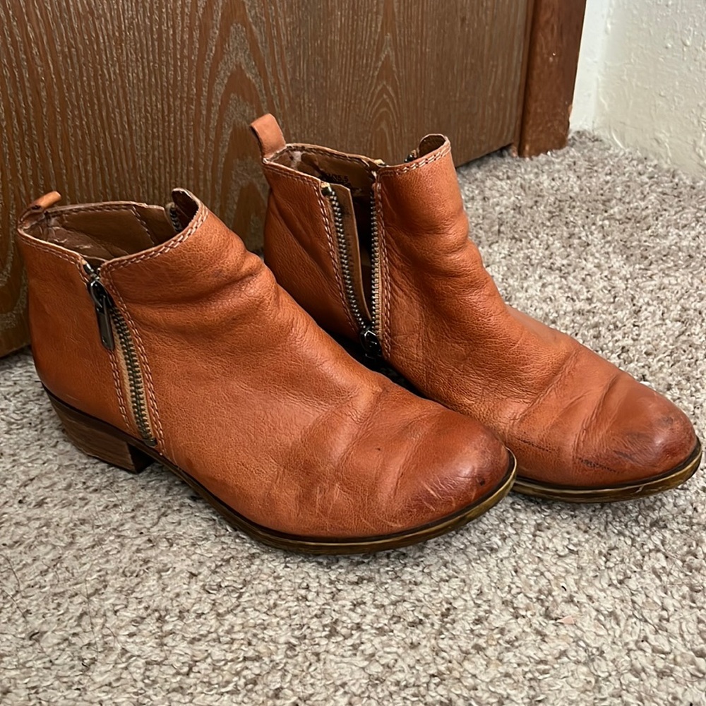 lucky brand ankle boots, size 5.5 womens